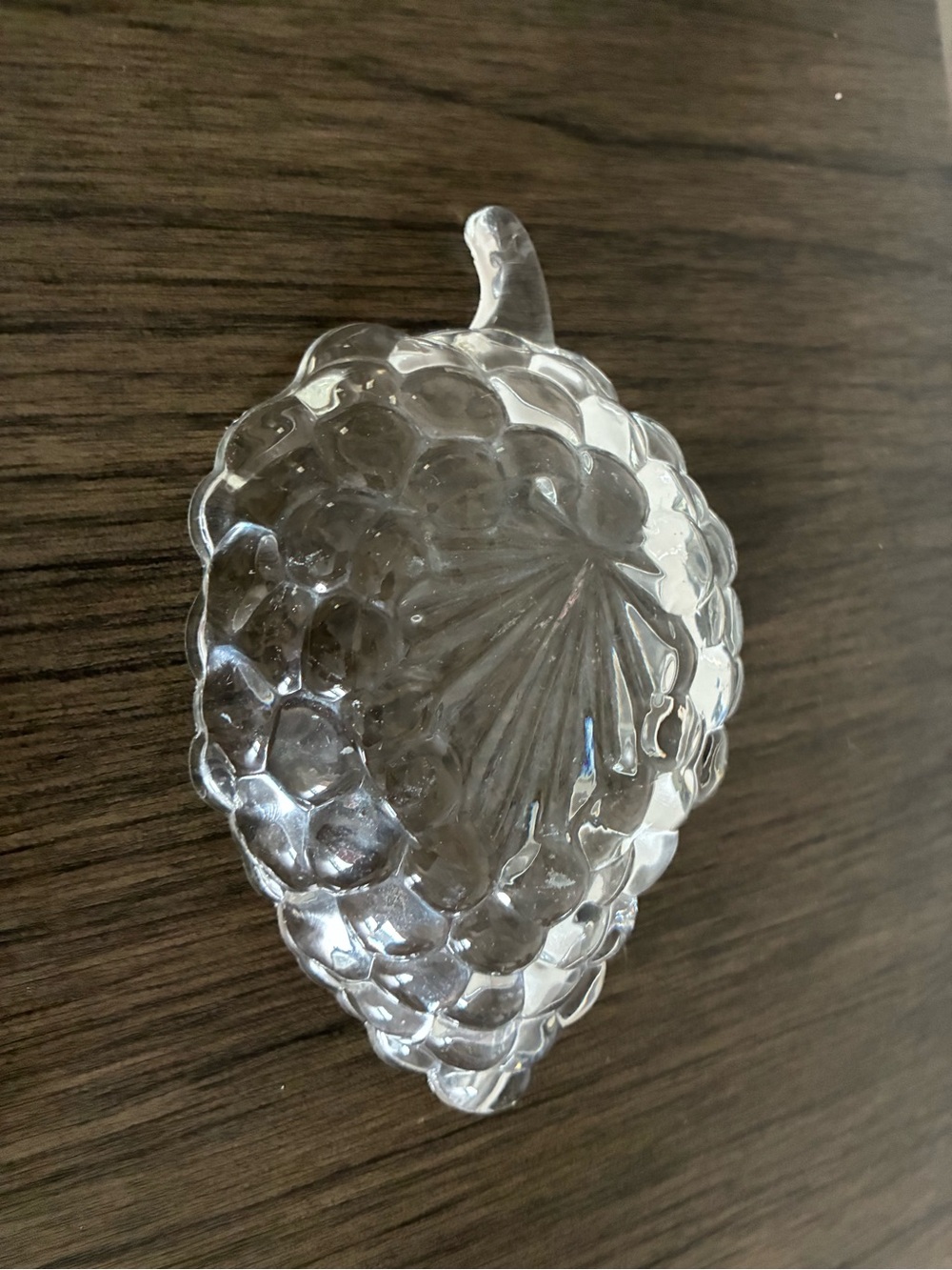 Clear Glass Grape-Shaped Dishes - Pair - Picture 2 of 3